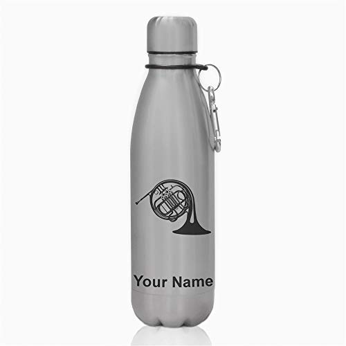Water Bottle, French Horn, Personalized Engraving Included