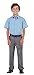 Gioberti Boys Flat Front Dress Pants, Gray, 2T