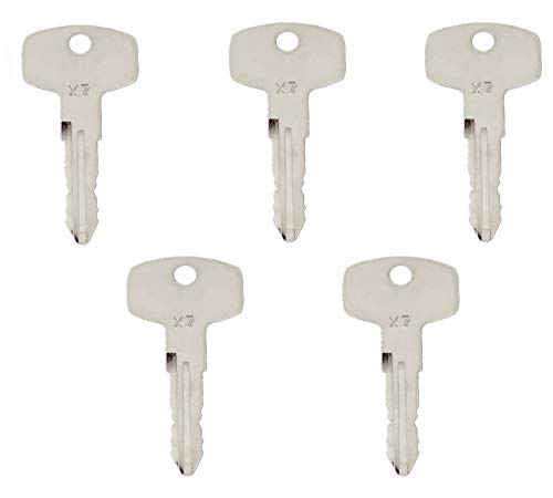 (5) Ignition Keys X7 Fit Older Nissan Forklifts Lift Trucks X7 G4