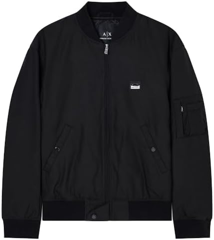 Armani Exchange Men's Reversible Nylon/Terry Windbreaker Jacket