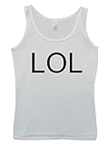 LOL Troll Meme Smiley Cool Funny Hipster Swag White Women Tank Top Vest-Small