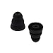 ALXCD Triple Ear Tip with 2mm Hole for Etymotic Shure Klipsch Earphone, 2 Sizes (S/L) 4 Pairs Triple Flange Silicone Earbud tip, Fit for Etymotic Shure Klipsch 2mm Hole[Black-4 Pair]