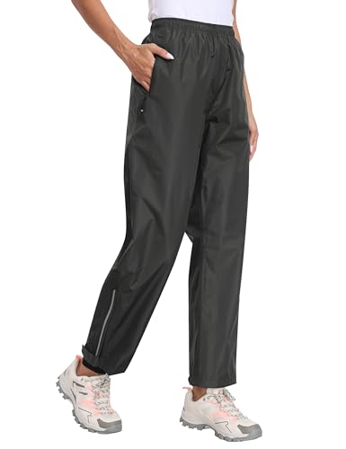 MoFiz Women's Rain Trousers Waterproof Overpants Lightweight Waterproof Pants for Cycling Hiking Bike Outdoor Camping Trekking