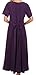 Sakkas 15227 - Hailey Cap Sleeve Caftan Long Embroidered Stonewashed Dress - Purple - L/XL