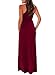 Dearlovers Woman's Sleeveless Racerback Casual Plain Maxi Dress XL Size Red