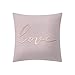 Sikye Home Decorative Square Pillowcase  Rose Gold Pink Zippered Pillow Covers Protectors Super Soft for Sofa Bedroom Car 18x18 Inch (H)