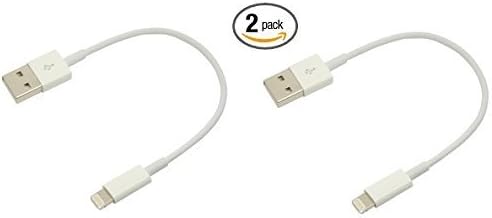 Prithvi™ Short Length Fast Charging with Data Sync Small Power Bank Data Cable White (Pack of 2)