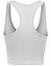 BEKDO Womens Basic Seamless Cropped Racerback Sports Tank Top-ONE Size-White
