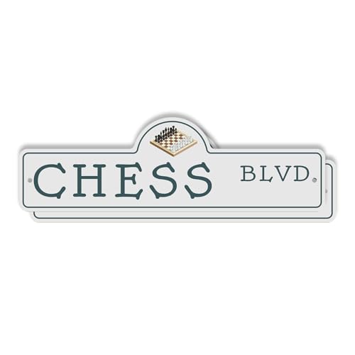 Chess (2 Pack) Plastic Street Sign - 6 Inch X 18 Inch Gift Board Game Strategy…