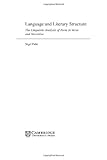 Language and Literary Structure : The Linguistic Analysis of Form in Verse and Narrative, Fabb, Nigel, 0521792940