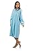 Casual Nights Women's Zip Up Front Long Fleece Robe House Dress