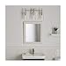 Linea di Liara Effimero Modern Farmhouse Bathroom Vanity Lights Fixtures 3 Lights Over Mirror Brushed Nickel Vanity Lights For Bathroom Light Fixtures Industrial Lighting Clear Glass Covers, UL Listed