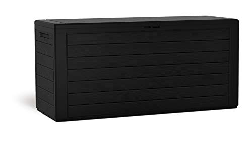 Kreher Kompakte Kissenbox/Aufbewahrungsbox in Anthrazit mit 280 Liter Nutzvolumen. Robust, abwaschbar und einfach im Aufbau!