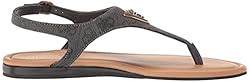 Guess Women's UNALI Sandal, Black 001, 6