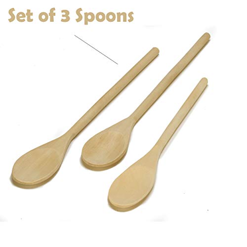 IMUSA USA IMU-71109 Wood Spoon Set 3-Piece, Tan - //coolthings.us