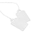 Pandahall 500pcs White Jewelry Price Tags Clothing Display Tag Gift Message Card Writable Rectangle Paper Price Marking Label Design Blank with Hanging String 23x13mm/0.9x0.5 Inch
