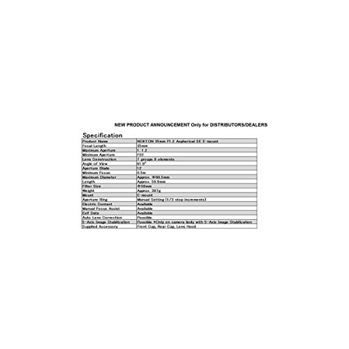 Voigtlander Nokton 35 mm f/1.2 Still Edition asphärisches Objektiv für Sony E – Bild 3