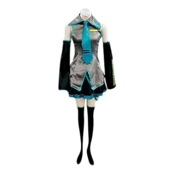 VOCALOID,Hatsune Miku Cosplay Kostüm, Größe XL:Höhe 170-175CM,Gewicht 55-60 kg