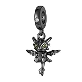 BEEUVIP Black Toothless Dangle Charm 925 Sterling