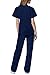 Adar Uniforms, Universal Unisex Scrubs - Unisex Drawstring Scrub Set - 701 - Navy - M