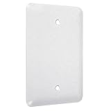 Hubbell-Bell WMTW-B Maxi Metallic Wallplate with Blank, Single Gang, White Textured