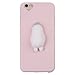Lazy Cat 3D iPhone 6S Case, Cute 3D Soft Poke Squishy Silicone TPU Protective Cover for iPhone 6 (Pink/Polar Bear)