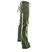 Molecule Women's Himalayan Hipsters Low Rise Flared Green Cargo Pants | USA 2/S (Tag M) Field Green