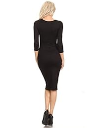 Vestido de manga 3 4 para dama, talla XS a 3XL