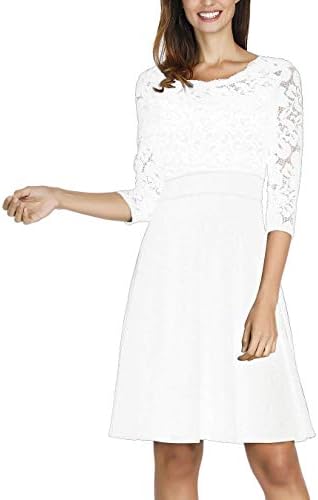 Akivide Women's Sleeveless 3/4 Sleeve Cocktail Lace Wedding Guest Dresses