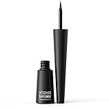 xtava Dipliner - Long-Lasting Crease-Proof Liquid Eyeliner - Easy to Use Precision Applicator with Tapered Tip for Intense Drama (Jet Black)