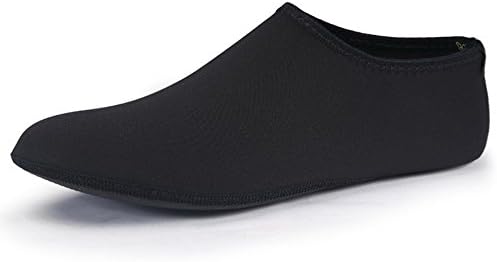 Swim Socks TODYM Barefoot Quick-Dry Water Sports Aqua Socks Neoprene Diving Fin Socks Men Women and Kids For Beach Pool Sand Swim Surf Yoga Water Aerobics-BLACK L