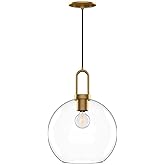 Alora Mood PD601710AGCL Soji Pendant, Aged Gold/Clear Glass