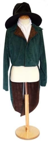 World Book Day-Dickens-Oliver ARTFUL DODGER GREEN TAILCOAT, NECK TIE & HAT Men's Costume - All Ages