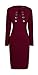 HOMEYEE Women's Long Sleeve Wear to Work One Piece Pencil Dress B10