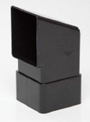 POLYPIPE RS228B Black Shoe for 65mm Square downpipe System