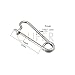 OUFER 2PCS 14G 316L Surgical Steel Nipplerings Barbell Safety Pin Nipplerings Piercing Jewelry