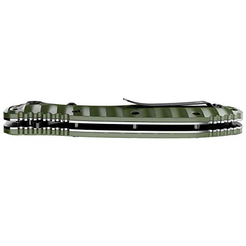Off-Grid Knives - Rapid Fire Ranger - Camping & Hunting Knife, Cryo Japanese AUS8 Blade with Olive Drab G10 Scales & All-Position Mounting Clip, Survival, Hiking, Fishing, Boating, Prepper, Bushcraft