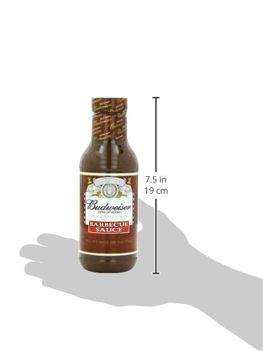 Budweiser BBQ Sauce, Classic, 18 Ounce Bottle (Pack of 6, Packaging May Vary)