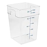 Cambro 22SFSCW135 Camwear Polycarbonate Square Food Storage container, 22 Quart, Clear