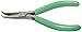 Xcelite CN255V Curved Nose Plier with Green Cushion Grip Handle, Serrated Jaw, 5