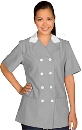 Edwards Garment Women's Two Pockets Housekeeping Double Breasted Tunic