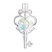10pcs Flower Key Pearl Cage Bright Silver Beads Cage Locket Pendant Jewelry Making-for Oyster Pearls, Essential Oil Diffuser, Fun Gifts (Key-1)