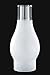 B&P Lamp® 3 Inch by 8 1/2 Inch Glass Lamp Chimney with 3/4 Frosted Design for Vintage and Antique Style Globes