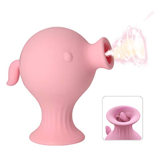 Clit Sucking Vibrator for Clitoris Nipple Stimulation，Clitoral Sucking &Licking Tongue Vibration with 7 speeds Suction，Waterproof USB Rechargeable Vagina Suction Adult Sex Toy for Women
