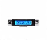 Multifunctional Digital LCD Display LED Blue Backlight Car Clock Thermometer Time Temperature Battery Detector