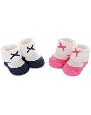 Baby Girls' 2-Pack MJ Keepsake Booties