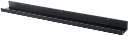 MOSSLANDA Picture Ledge, Black, Length: 115 cm Depth: 12 cm, The picture ledge makes it easy to vary your favourite motifs as often as you like.