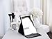 MODESSE Portable Makeup Mirror with Stand & Vegan Leather Cover - Vanity Mirror for Travel, Home, Office - Beauty Gifts for Bridesmaids, Women & Girls (Black)
