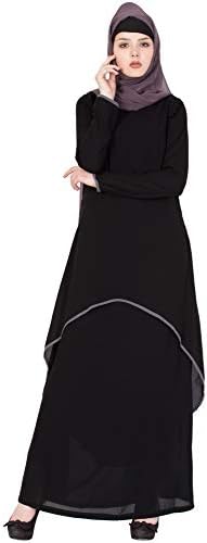 ABD-026 C-Cut Double Layer Abaya burkha for women girl