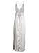 BerryGo Women's Sexy Sleeveless Backless Deep V Neck Split Satin Long Party Dress Gown Silver
